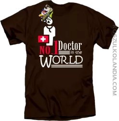 No1 Doctor in the world - Koszulka męska brąz 