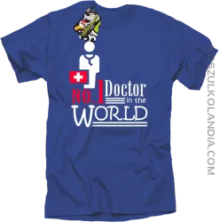 No1 Doctor in the world - Koszulka męska niebieska 