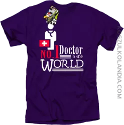 No1 Doctor in the world - Koszulka męska fiolet 