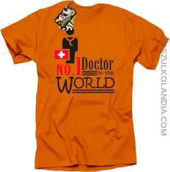 No1 Doctor in the world - Koszulka męska pomarańcz 
