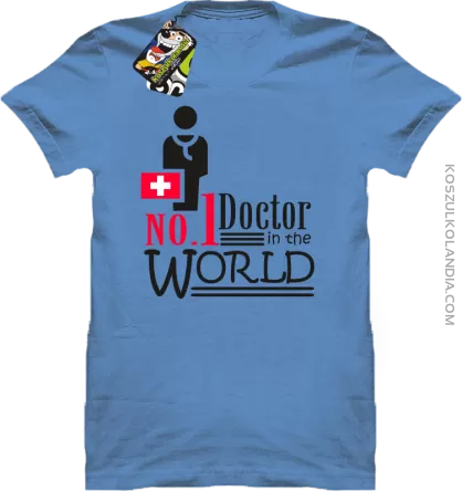 No1 Doctor in the world - Koszulka męska błękit 