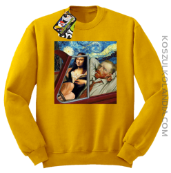 Mona_Gogy Art - Bluza męska standard bez kaptura żółta 