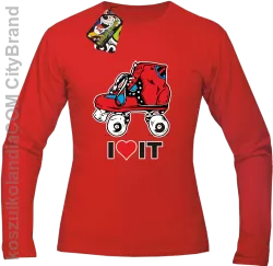 I love rolls rolki retro style it - Longsleeve męski red