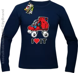 I love rolls rolki retro style it - Longsleeve męski granat