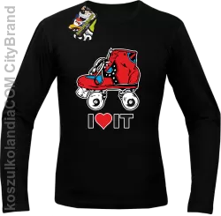 I love rolls rolki retro style it - Longsleeve męski czarny