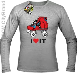 I love rolls rolki retro style it - Longsleeve męski melanż