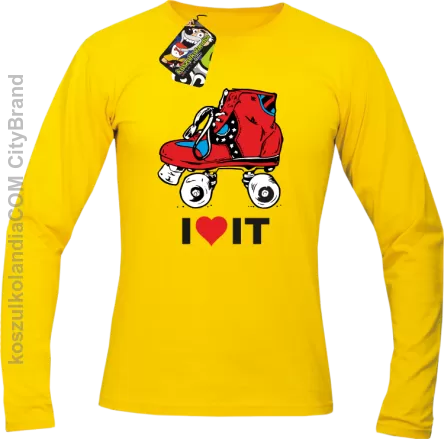 I love rolls rolki retro style it - Longsleeve męski żółty