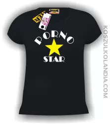 Koszulka damska PORNO STAR czarna