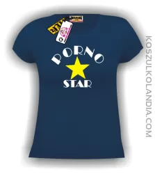 Koszulka damska PORNO STAR granatowa