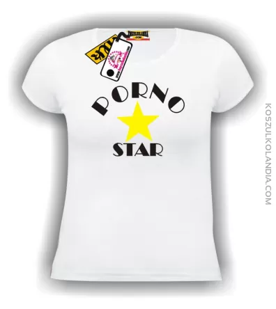 Koszulka damska PORNO STAR biała