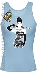 Audrey Hepburn RETRO-ART - Top damski błękitny 