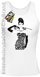 Audrey Hepburn RETRO-ART - Top damski biały 