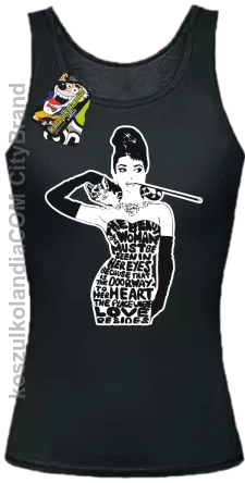 Audrey Hepburn RETRO-ART - Top damski czarny 