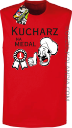 Kucharz na medal-Bezrękawnik męski czerwony