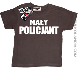 Mały Policjant - super koszulka dziecięca - brązowy