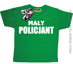 Mały Policjant - super koszulka dziecięca - zielony