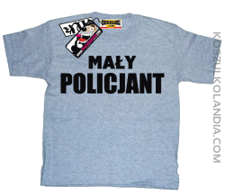 Mały Policjant - super koszulka dziecięca - melnanżowy