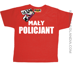 Mały Policjant - super koszulka dziecięca - czerwony