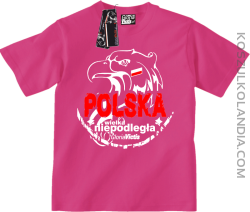 Polska Wielka Niepodległa - Koszulka dziecięca fuchsia 