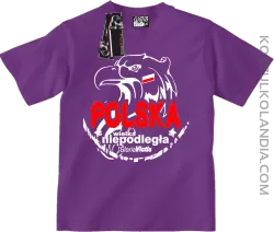 Polska Wielka Niepodległa - Koszulka dziecięca  fiolet