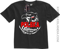 Polska Wielka Niepodległa - Koszulka dziecięca  czarna 