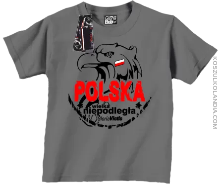 Polska Wielka Niepodległa - Koszulka dziecięca  szara 