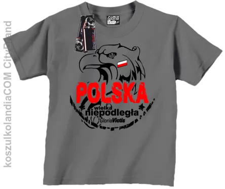 Polska Wielka Niepodległa - Koszulka dziecięca  szara 