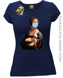 Dama z Gronostajem w okresie pandemii koronawirusa - koszulka damska 3