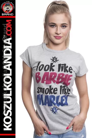 look like barbie smoke like marley tshirt woman