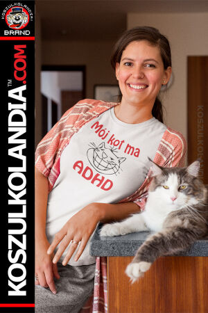 Mój KOT ma ADHD - koszulka damska Nr KODIA00036d - WYPRZEDAŻ !