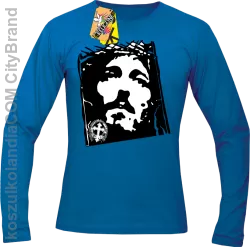 Jezus Chrystus Umarł na krzyżu za grzechy nasze - Longsleeve męski niebieski