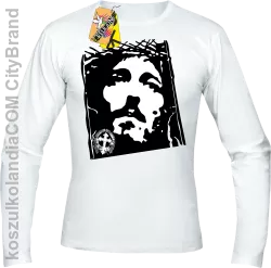 Jezus Chrystus Umarł na krzyżu za grzechy nasze - Longsleeve męski biały 