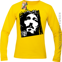 Jezus Chrystus Umarł na krzyżu za grzechy nasze - Longsleeve męski żółty 