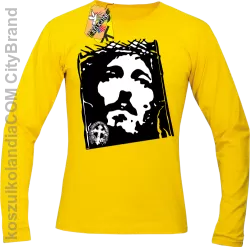 Jezus Chrystus Umarł na krzyżu za grzechy nasze - Longsleeve męski żółty 