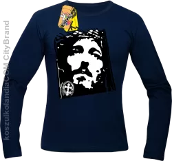 Jezus Chrystus Umarł na krzyżu za grzechy nasze - Longsleeve męski granatowy 