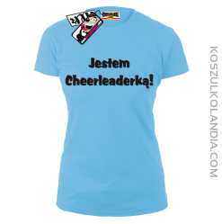 Jestem Cheerleaderką - koszulka damska - błękitny