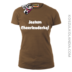Jestem Cheerleaderką - koszulka damska - brązowy
