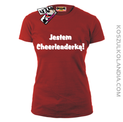 Jestem Cheerleaderką - koszulka damska - czerwony