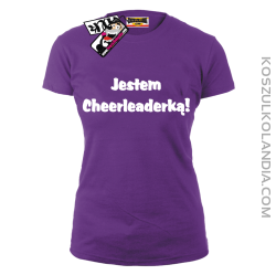 Jestem Cheerleaderką - koszulka damska - fioletowy