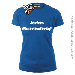 Jestem Cheerleaderką - koszulka damska - niebieski