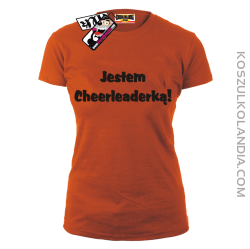 Jestem Cheerleaderką - koszulka damska - pomarańczowy