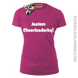 Jestem Cheerleaderką - koszulka damska - różowy