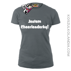 Jestem Cheerleaderką - koszulka damska - szary