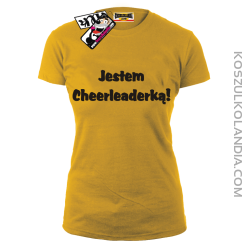 Jestem Cheerleaderką - koszulka damska - żółty