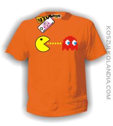 Pac-Man- koszulka męska pomarańczowa