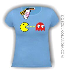 Pac-Man -koszulka damska błękitna
