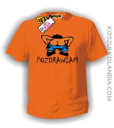 Pozdrawiam - koszulka męska pomarańczowa
