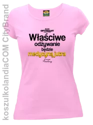 Właściwe odżywianie będzie medycyną jutra - koszulka damska różowa