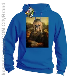 Mona Lisa Chewbacca CZUBAKA - Bluza męska z kapturem niebieska 