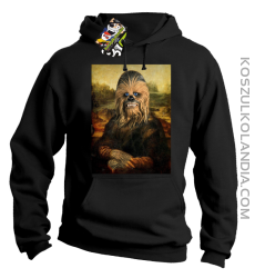 Mona Lisa Chewbacca CZUBAKA - Bluza męska z kapturem czarna 